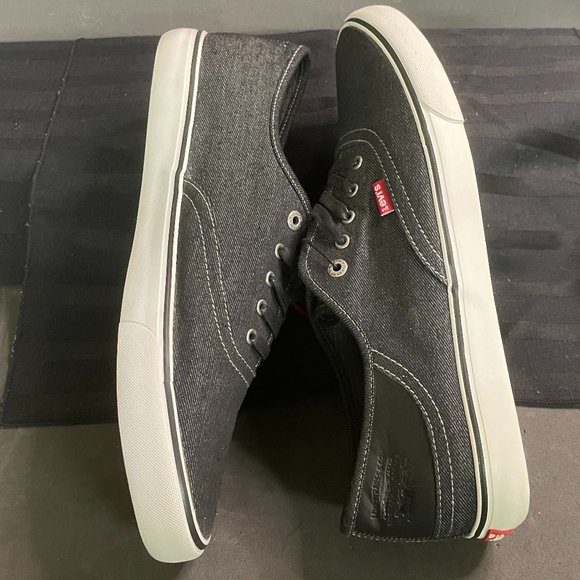 Levis Comfort Canvas Mens Sz 13 Sneakers Shoe Black Upper Low Top  51751901A NEW - Picture 3 of 10